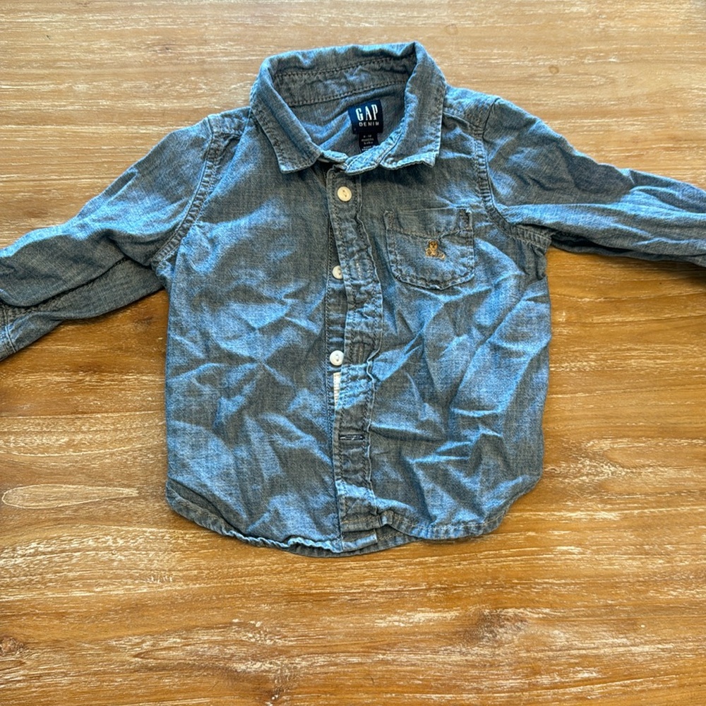 Long sleeve denim button down